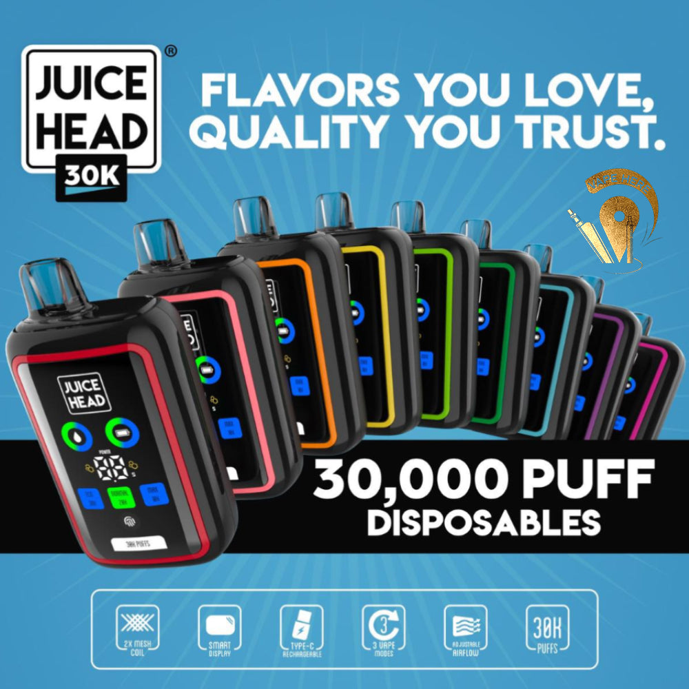 Deluxe Bar HEAD 30000 PUFFS DISPOSABLE VAPE 20mg with Screen Display( BUY 1 GET 1 FREE )